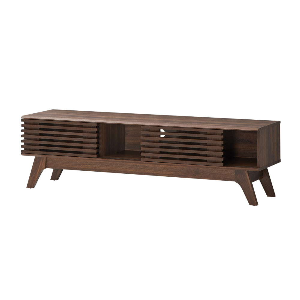 Camille Wooden Lowline Entertainment Unit TV Stand 150cm - Walnut Fast shipping On sale