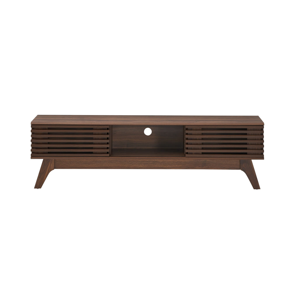 Camille Wooden Lowline Entertainment Unit TV Stand 150cm - Walnut Fast shipping On sale