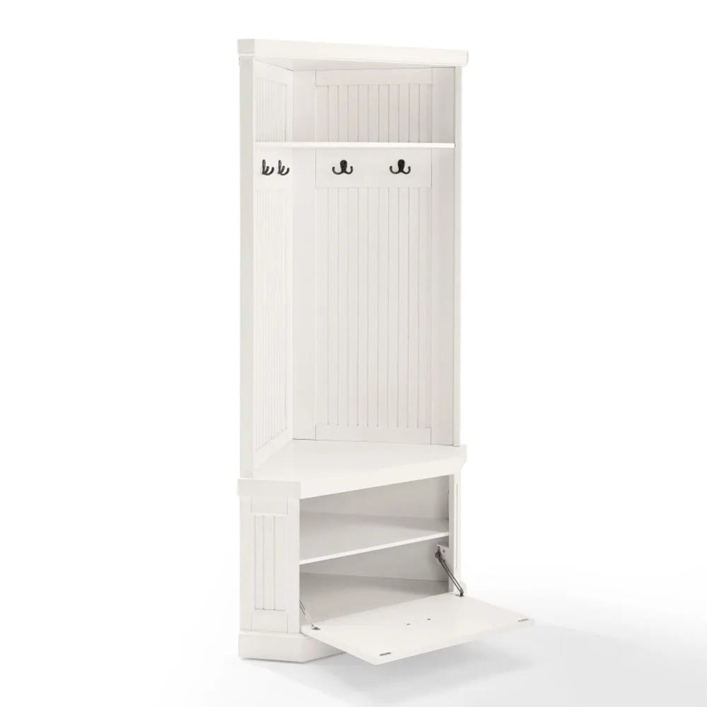 Momentous Living Carlo Corner Hall Tree Coat Rack Shoe cabient ...