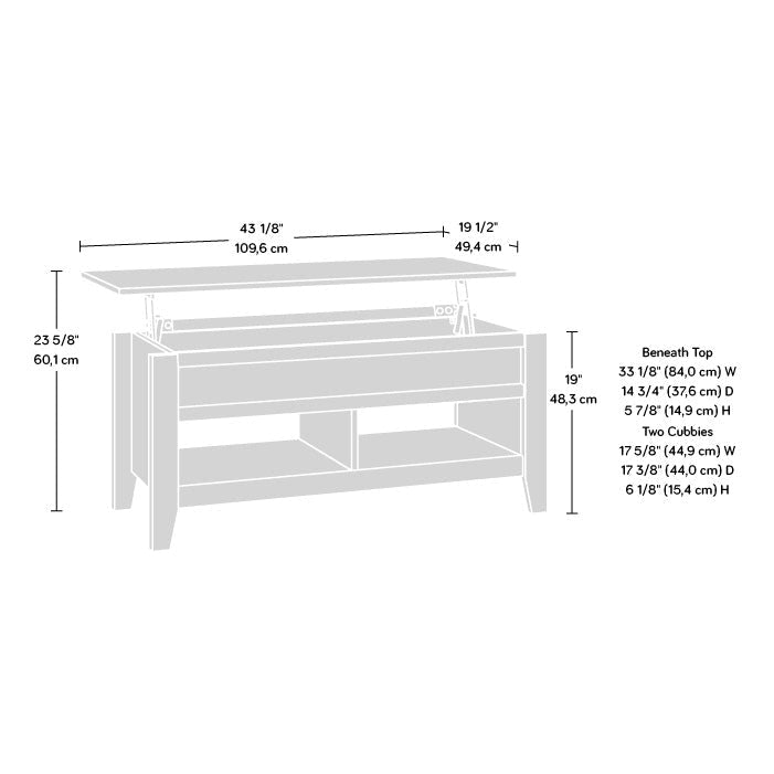 Carson Wooden Lift Top Storage Rectangular Coffee Table Sindoori Mango Fast shipping On sale