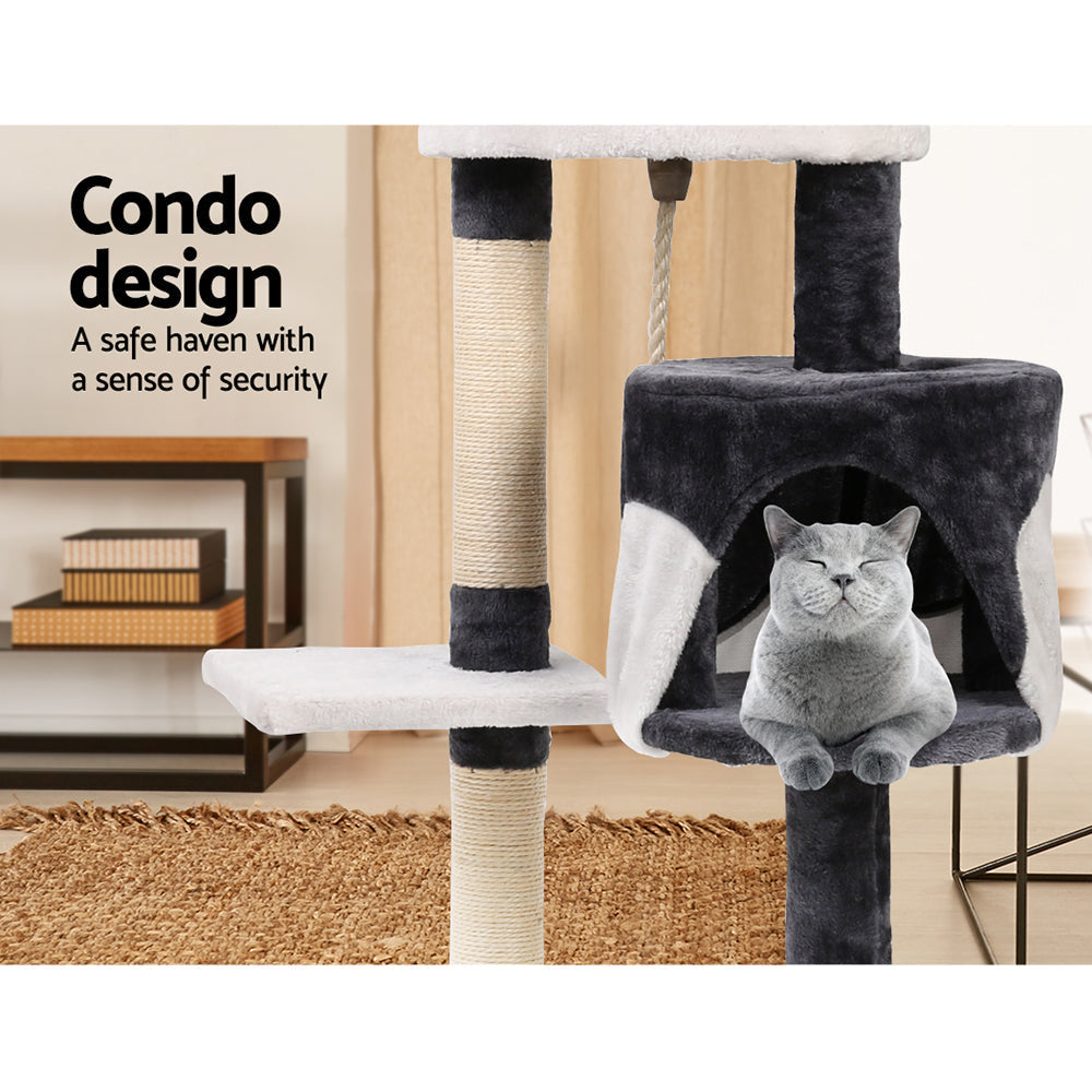 Cat Tree 112cm Trees Scratching Post Scratcher Tower Condo House Furniture Wood Supplies Fast shipping On sale