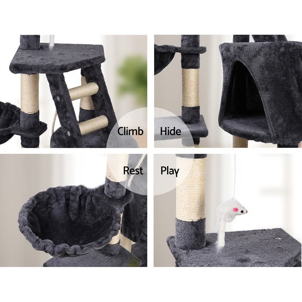 Cat Tree 120cm Trees Scratching Post Scratcher Tower Condo House Furniture Wood Multi Level Supplies Fast shipping On sale