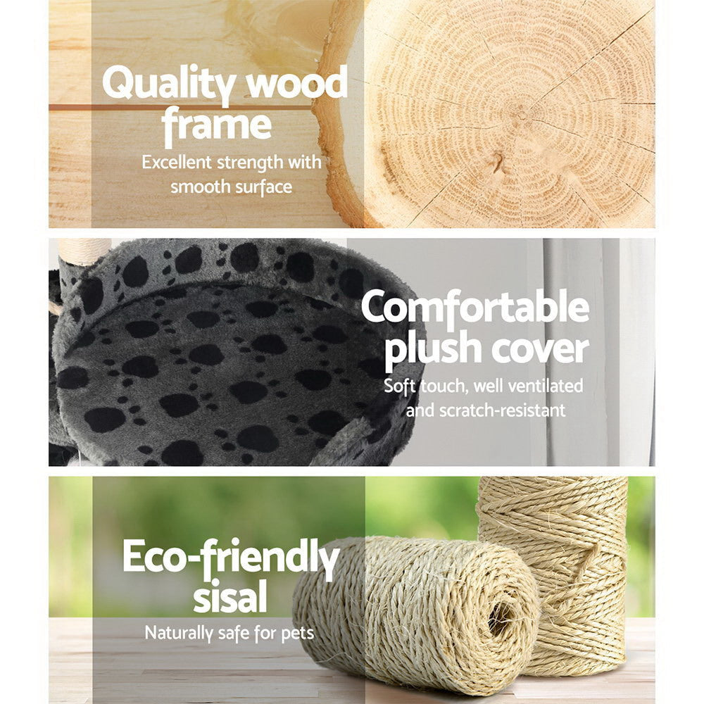 Cat Tree 120cm Trees Scratching Post Scratcher Tower Condo House Furniture Wood Supplies Fast shipping On sale