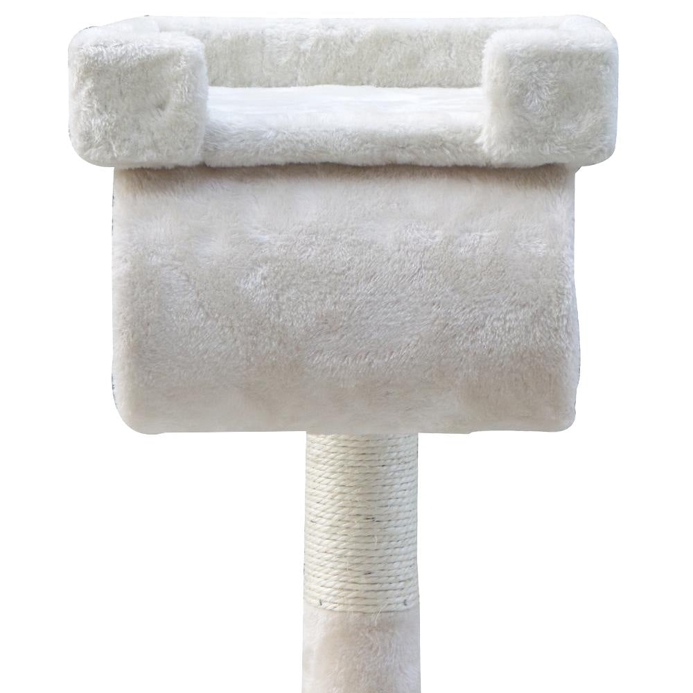Cat Tree 141cm Trees Scratching Post Scratcher Tower Condo House Furniture Wood Beige Supplies Fast shipping On sale