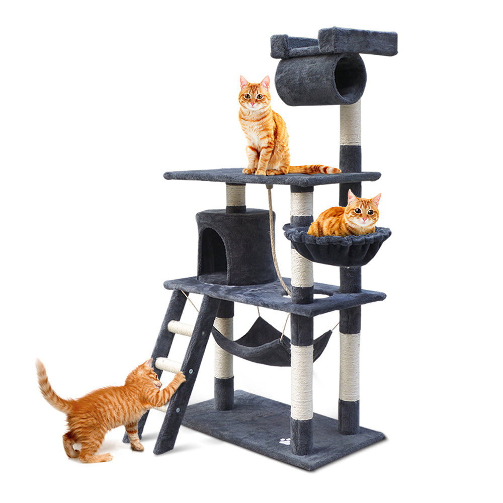 Cat Tree 141cm Trees Scratching Post Scratcher Tower Condo House Furniture Wood Supplies Fast shipping On sale