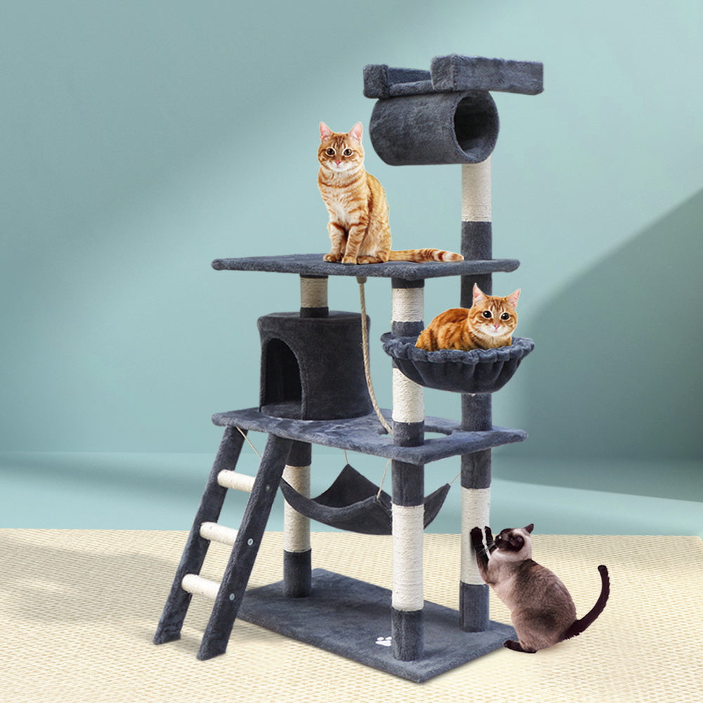 Cat Tree 141cm Trees Scratching Post Scratcher Tower Condo House Furniture Wood Supplies Fast shipping On sale