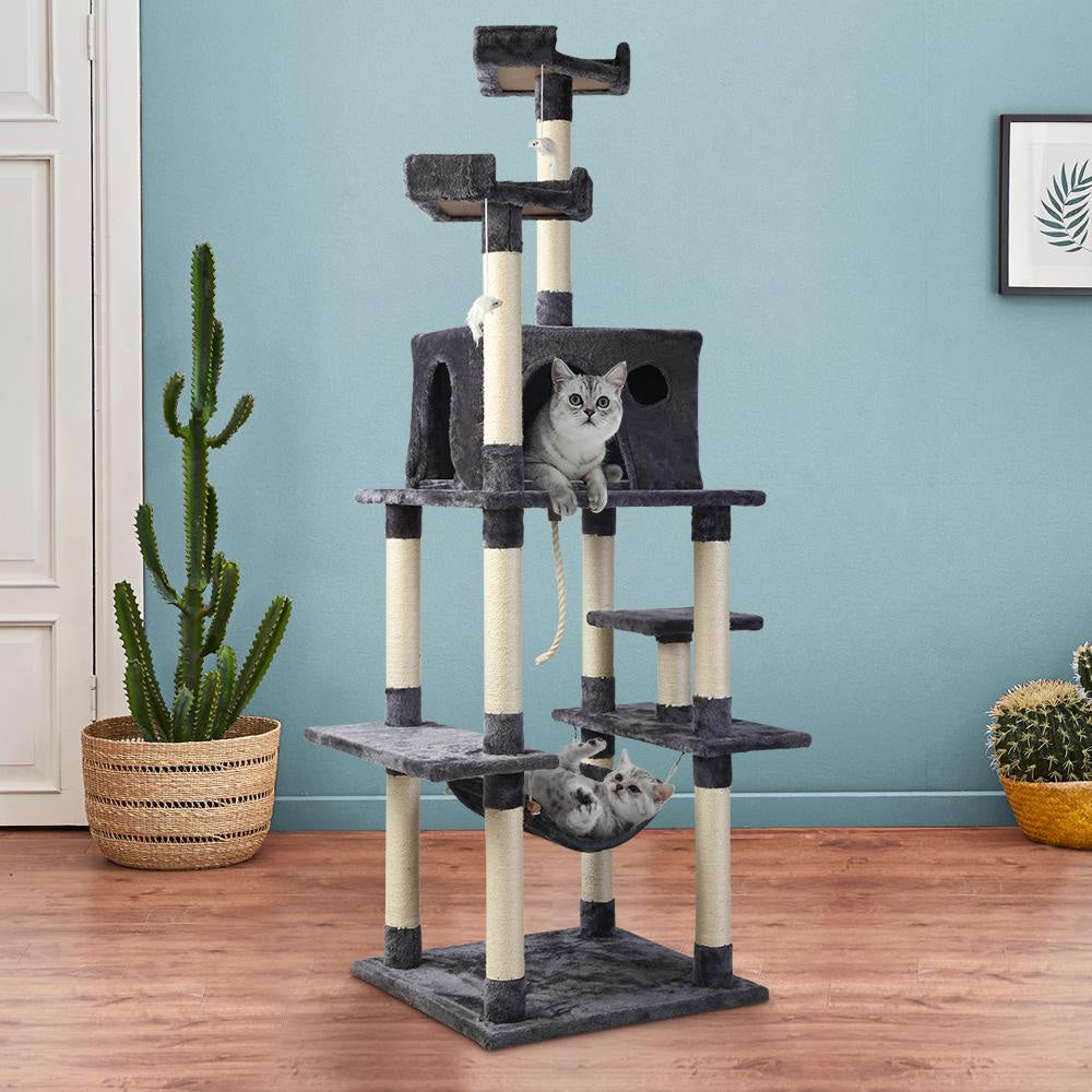 Cat Tree 184cm Trees Scratching Post Scratcher Tower Condo House Furniture Wood Supplies Fast shipping On sale