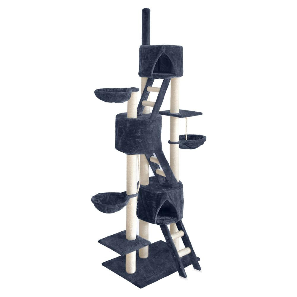 Cat Tree 244cm Trees Scratching Post Scratcher Tower Condo House Furniture Wood Supplies Fast shipping On sale