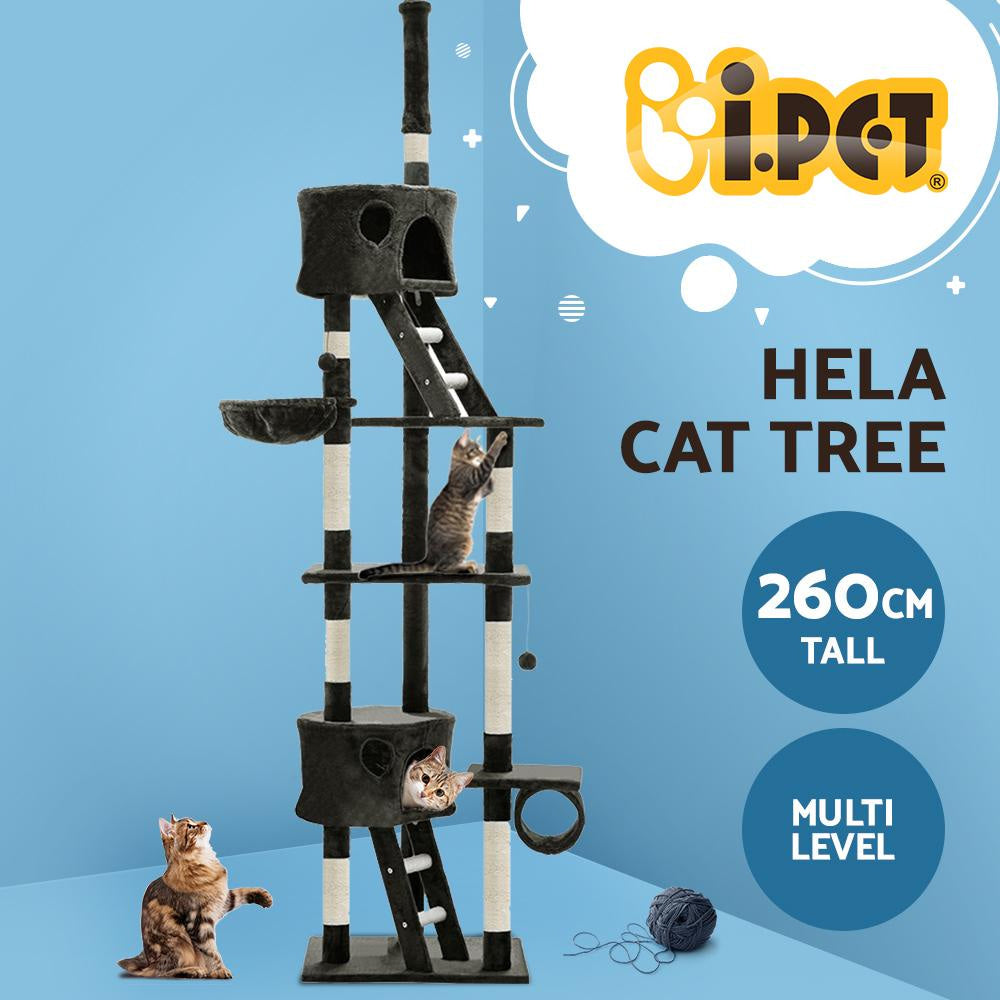 Cat Tree 260cm Trees Scratching Post Scratcher Tower Condo House Furniture Wood Supplies Fast shipping On sale