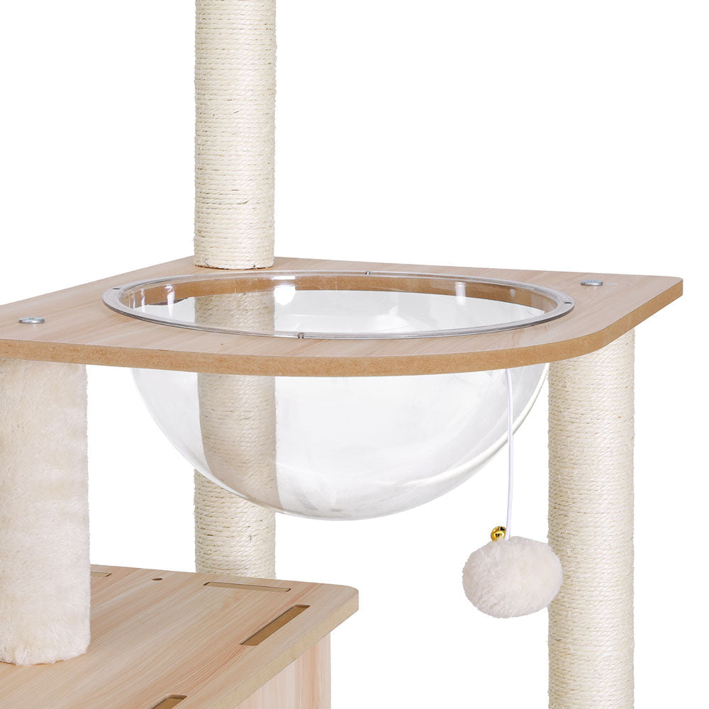 Cat Tree Tower Scratching Post Scratcher 142cm Wood Bed Condo House Cares Fast shipping On sale