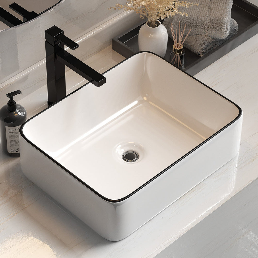 Cefito Bathroom Basin Ceramic Vanity Sink Hand Wash Bowl Above Counter 48x37cm Accessories Fast shipping On sale