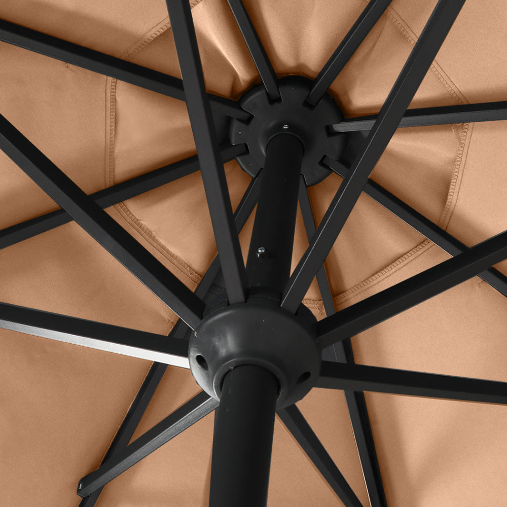 Centra 3M LED Outdoor Umbrella Base Stand Khaki Decor Fast shipping On sale