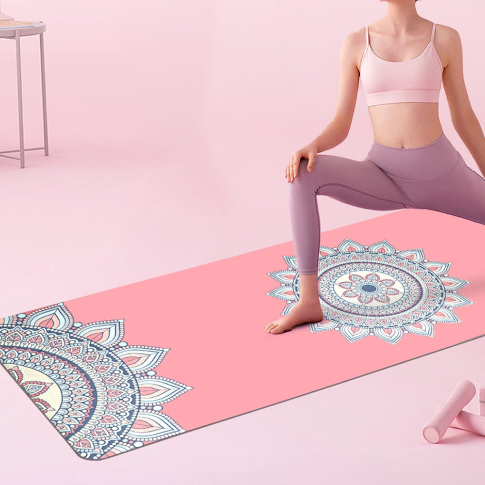 Centra Foldable Yoga Mat Non-Slip Exercise Fitness Lightweight 1mm Thick Pink Sports & Fast shipping On sale