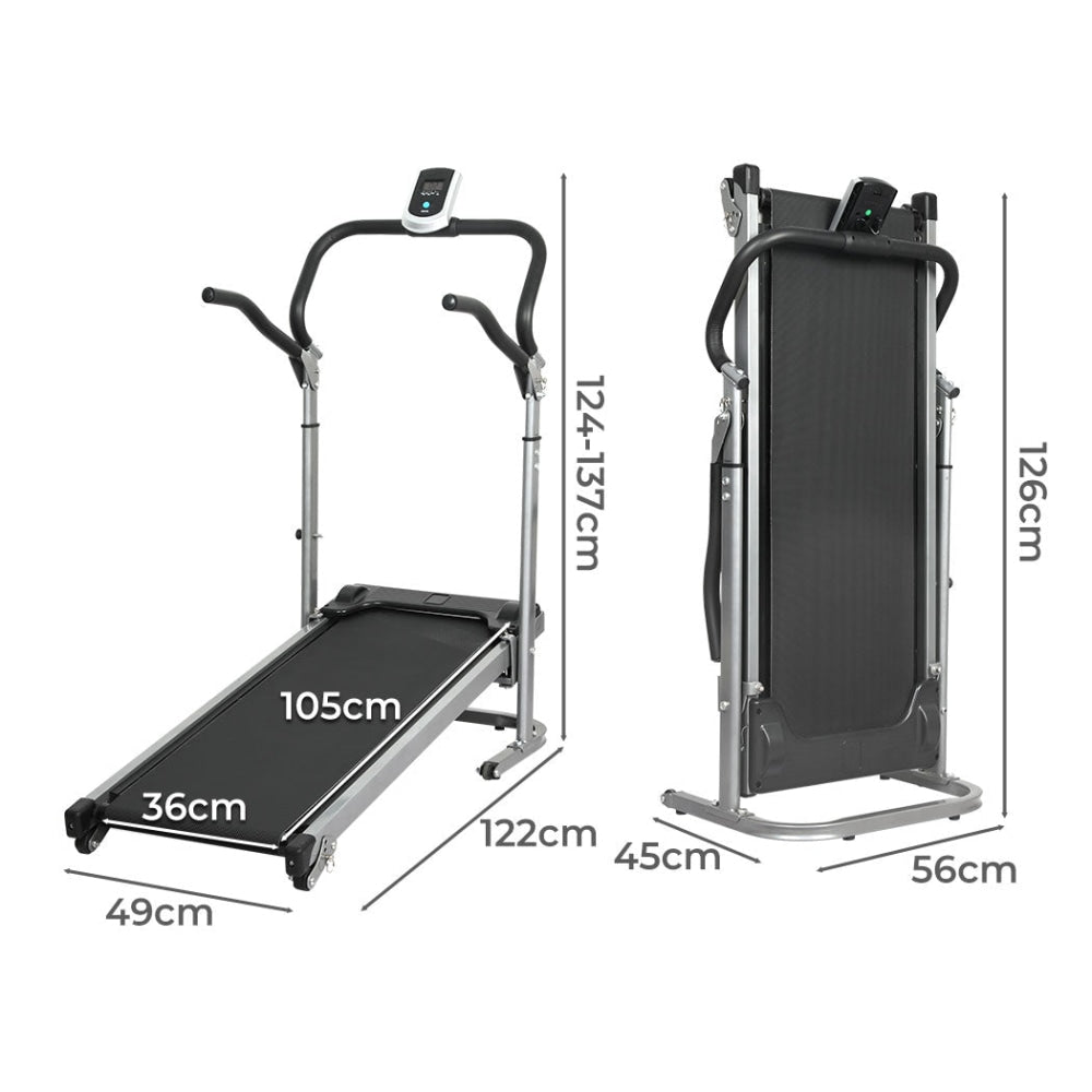 Centra Manual Treadmill Foldable Incline Exercise Fitness Walk Machine Home Gym Sports & Fast shipping On sale