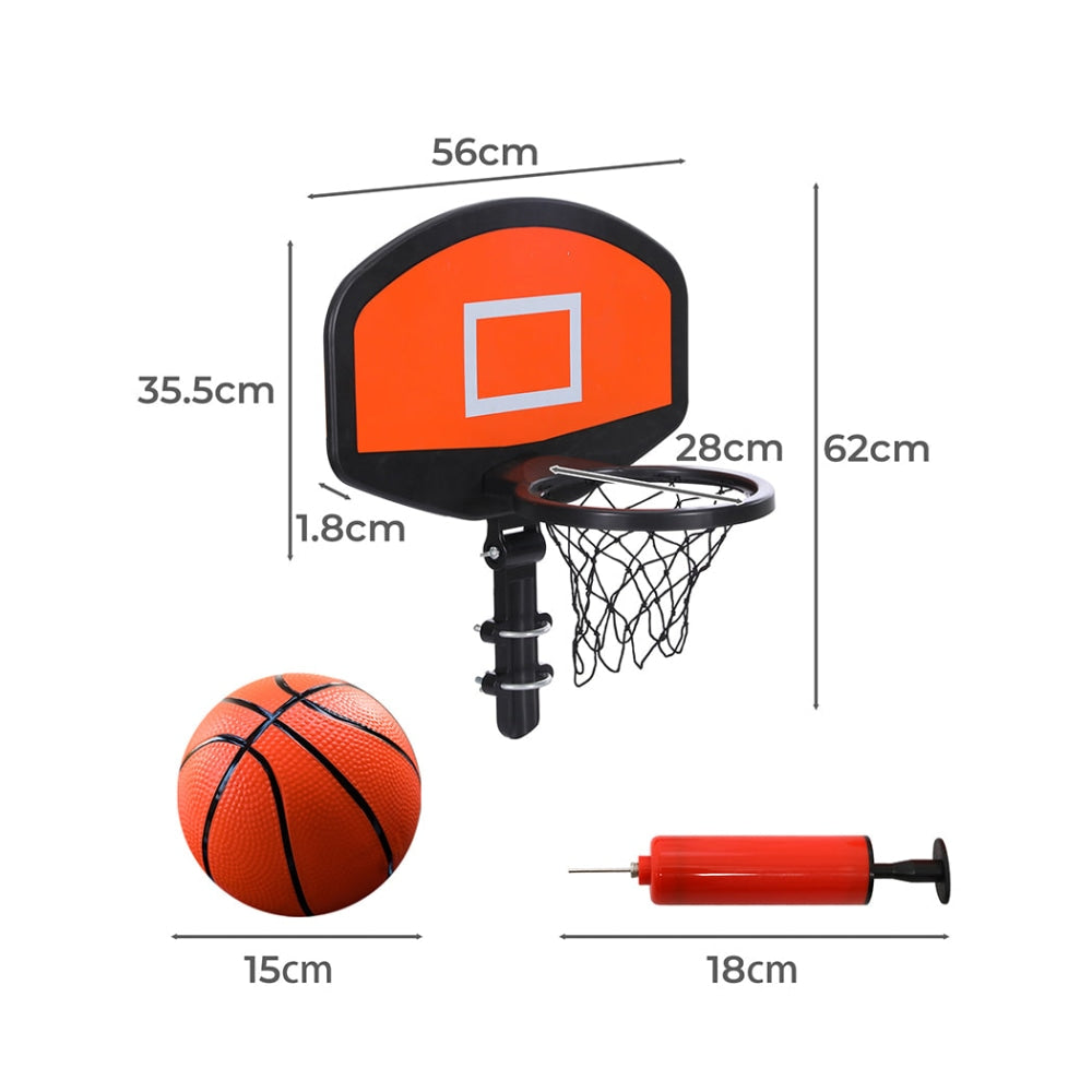 Centra Trampoline Basketball Set Kids Hoop Ring Backboard Pump Ball Sports & Fitness Fast shipping On sale