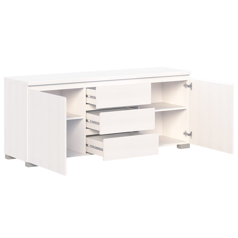 Charles Lowline Buffet Unit Sideboard Storage Cabinet W/ 2-Door 3-Drawer White & Fast shipping On sale