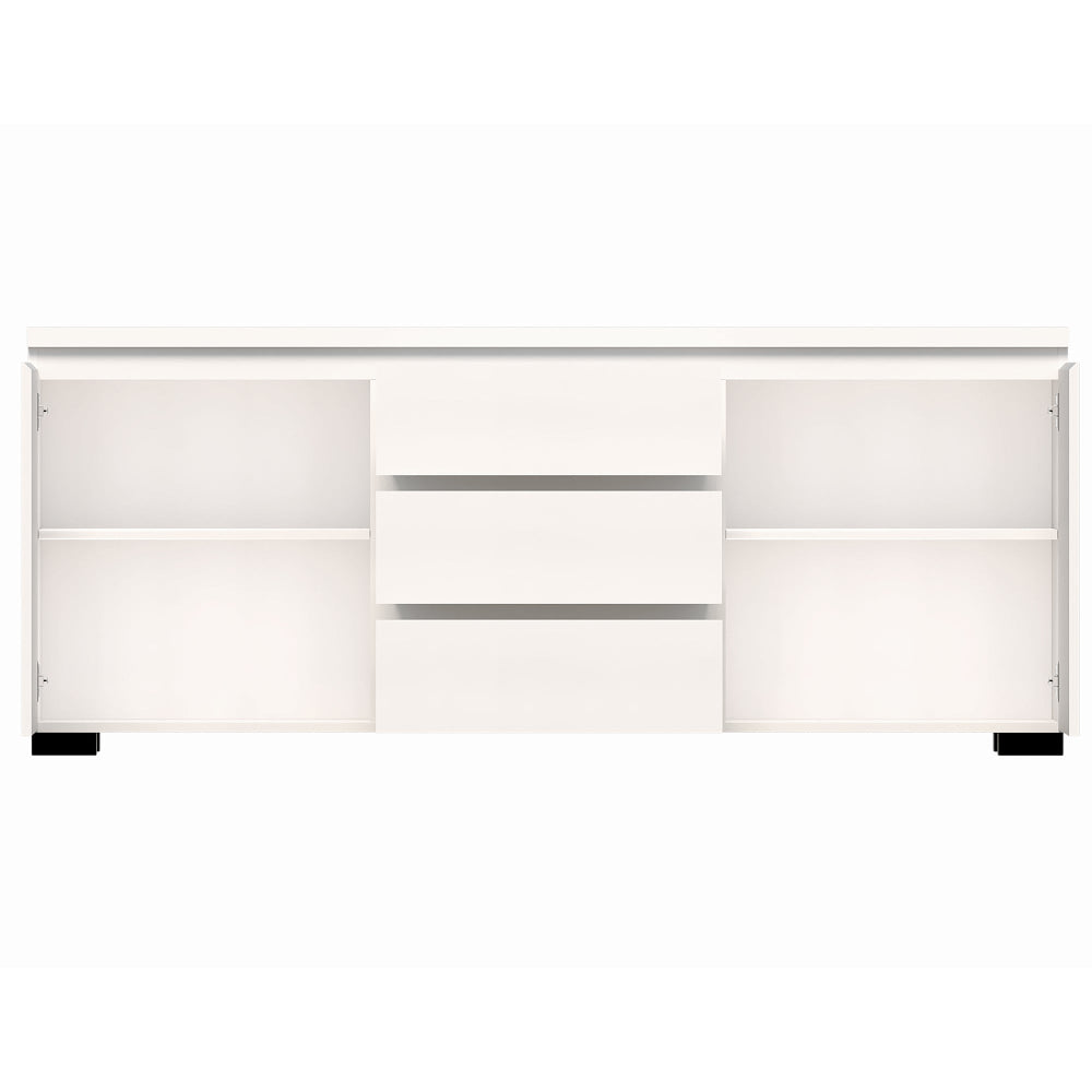 Charles Lowline Buffet Unit Sideboard Storage Cabinet W/ 2-Door 3-Drawer White & Fast shipping On sale