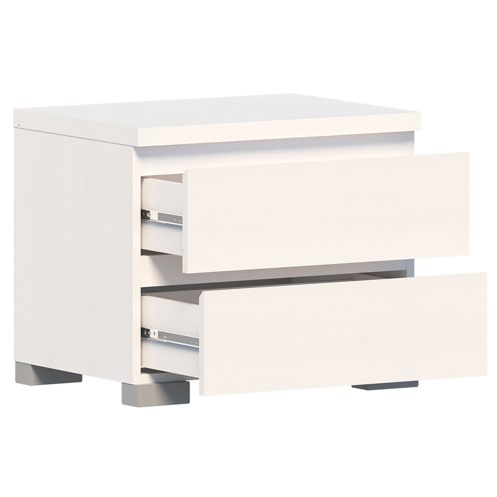 Charles Modern Wooden 2-Drawer Nightstand Bedside Table White Fast shipping On sale