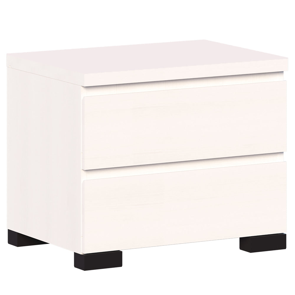 Charles Modern Wooden 2-Drawer Nightstand Bedside Table White Fast shipping On sale