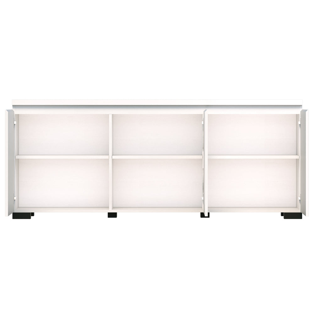 Charles Modern Wooden 3-Door Sideboard Buffet Unit Storage Cabinet White & Fast shipping On sale