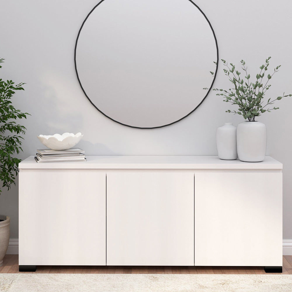 Charles Modern Wooden 3-Door Sideboard Buffet Unit Storage Cabinet White & Fast shipping On sale