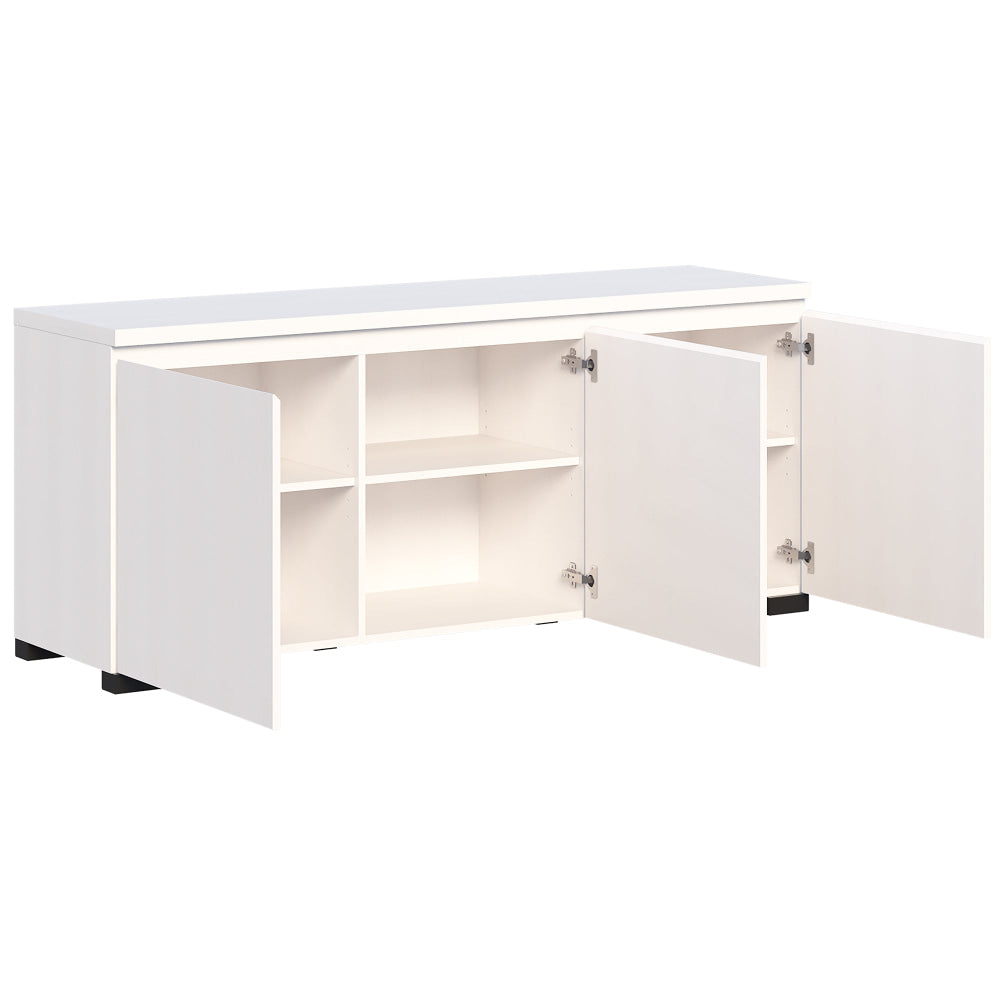 Charles Modern Wooden 3-Door Sideboard Buffet Unit Storage Cabinet White & Fast shipping On sale