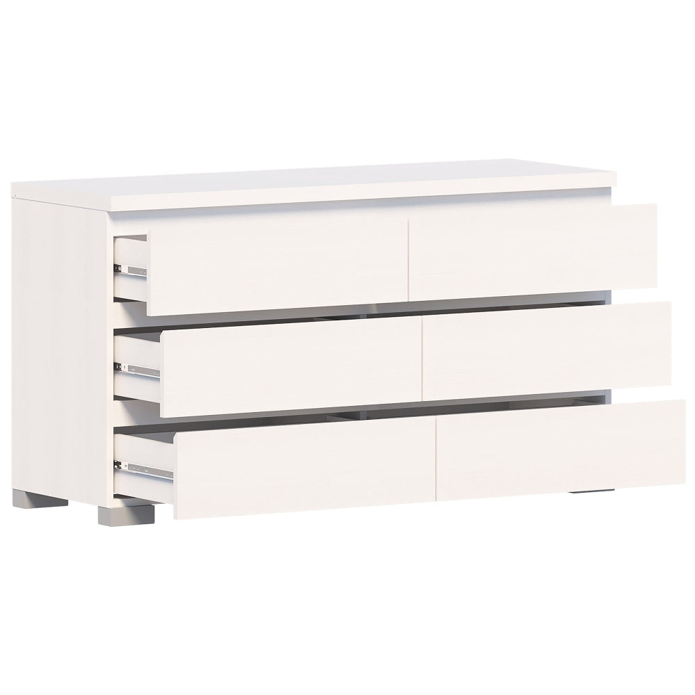 Charles Modern Wooden Chest Of 6-Drawer Dresser Storage Cabinet White Drawers Fast shipping On sale