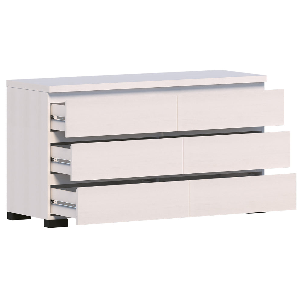 Charles Modern Wooden Chest Of 6-Drawer Dresser Storage Cabinet White Drawers Fast shipping On sale