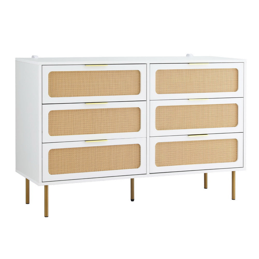 Chest of 6 Drawers Lowboy Cabinet White Of Fast shipping On sale