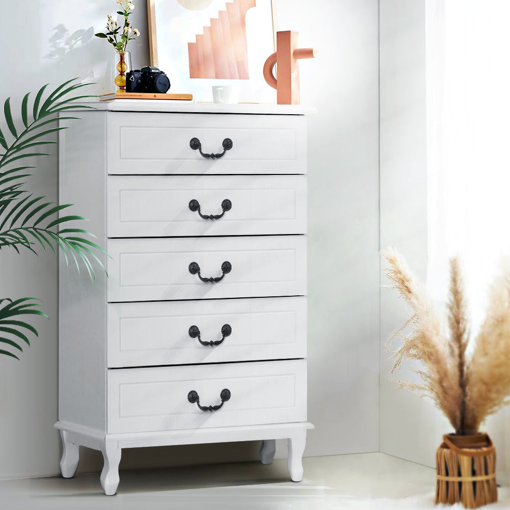 Chest of Drawers Tallboy Dresser Table Bedside Storage Cabinet Bedroom Of Fast shipping On sale
