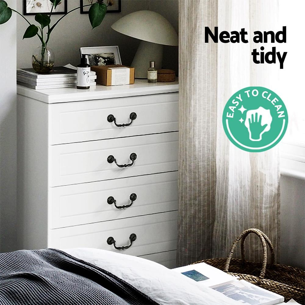 Chest of Drawers Tallboy Dresser Table Bedside Storage Cabinet Bedroom Of Fast shipping On sale