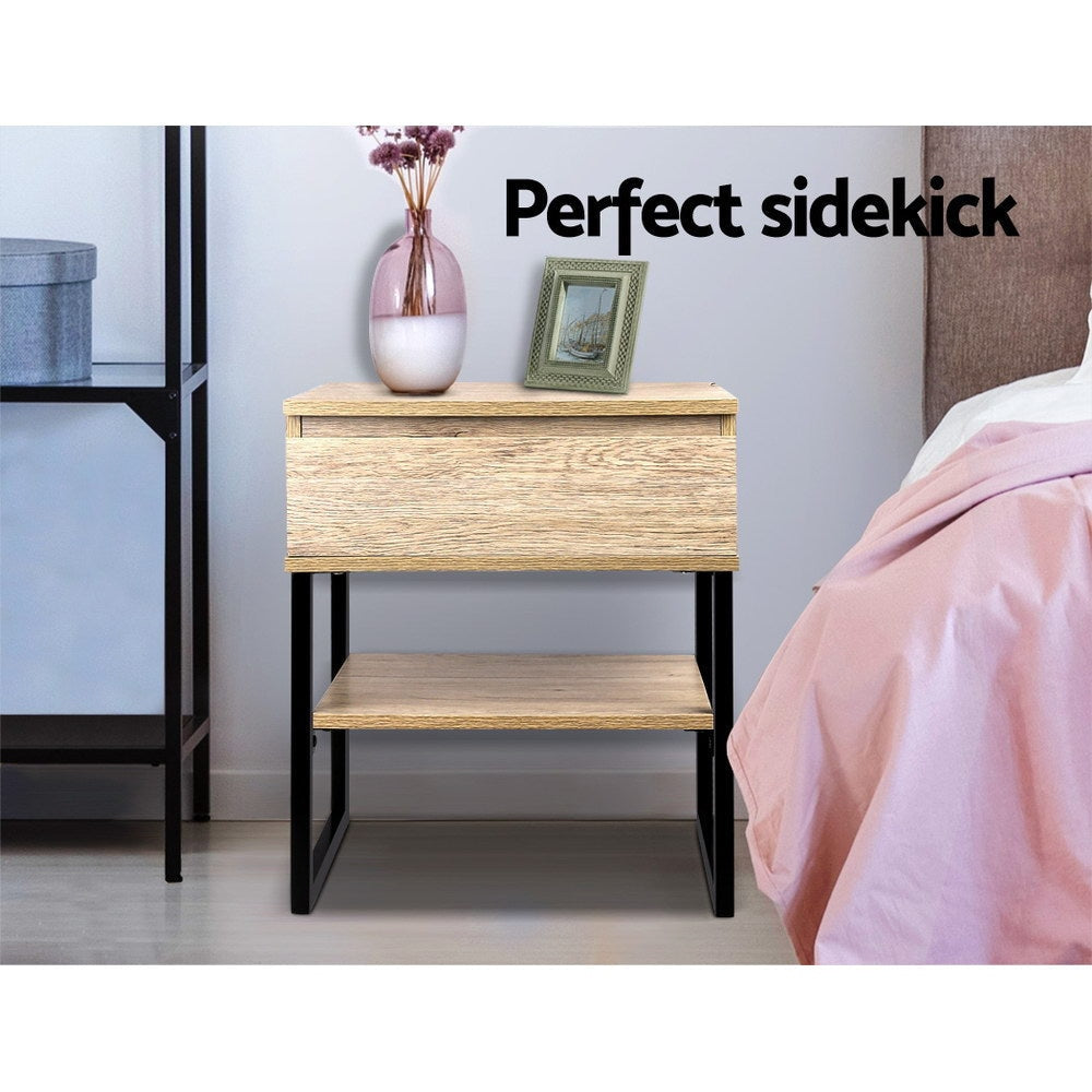 Chest Style Metal Bedside Table Fast shipping On sale