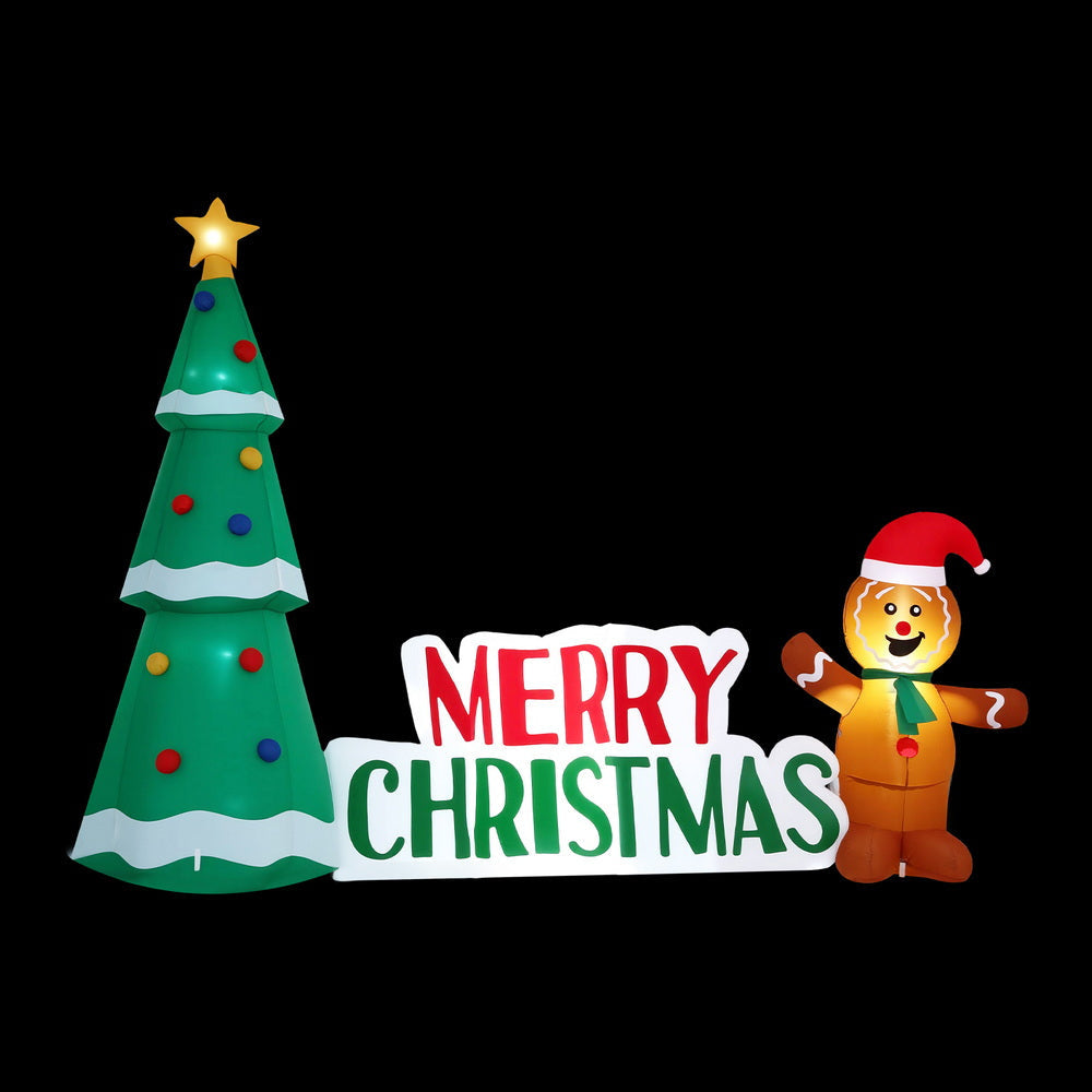 Momentous Living - Christmas Inflatable Gingerbread Man Tree LED ...