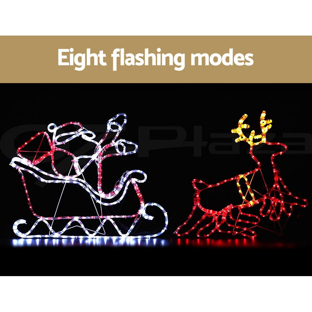 Christmas Motif Lights LED Rope Reindeer Waterproof Colourful Xmas Decor Fast shipping On sale