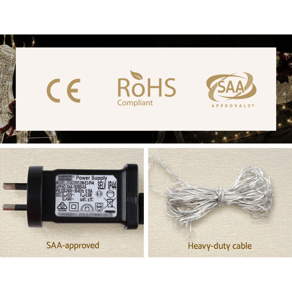 Christmas Motif Lights LED Rope Reindeer Waterproof Outdoor Xmas Decor Fast shipping On sale