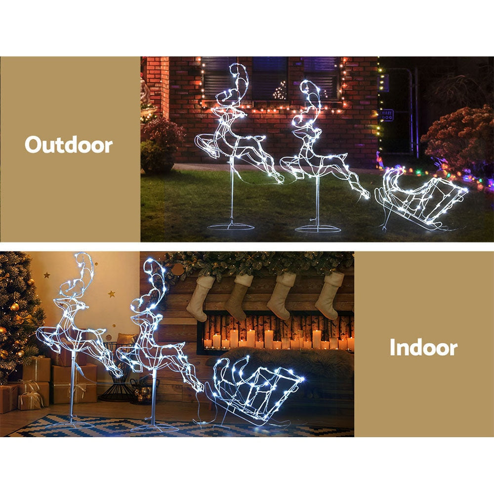 Christmas Motif Lights LED Rope Reindeer Waterproof Outdoor Xmas Decor Fast shipping On sale