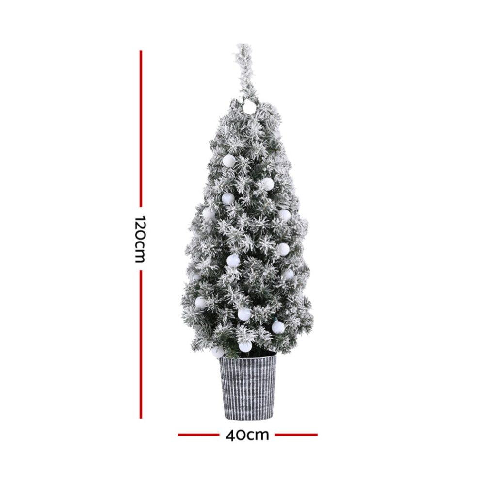 Christmas Tree 1.2M Potted Snowy Xmas Fast shipping On sale