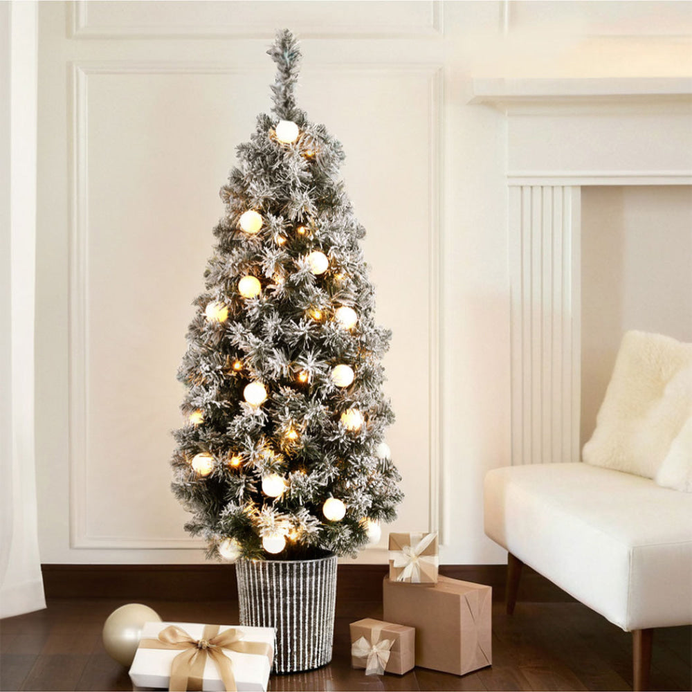 Christmas Tree 1.2M Potted Snowy Xmas Fast shipping On sale