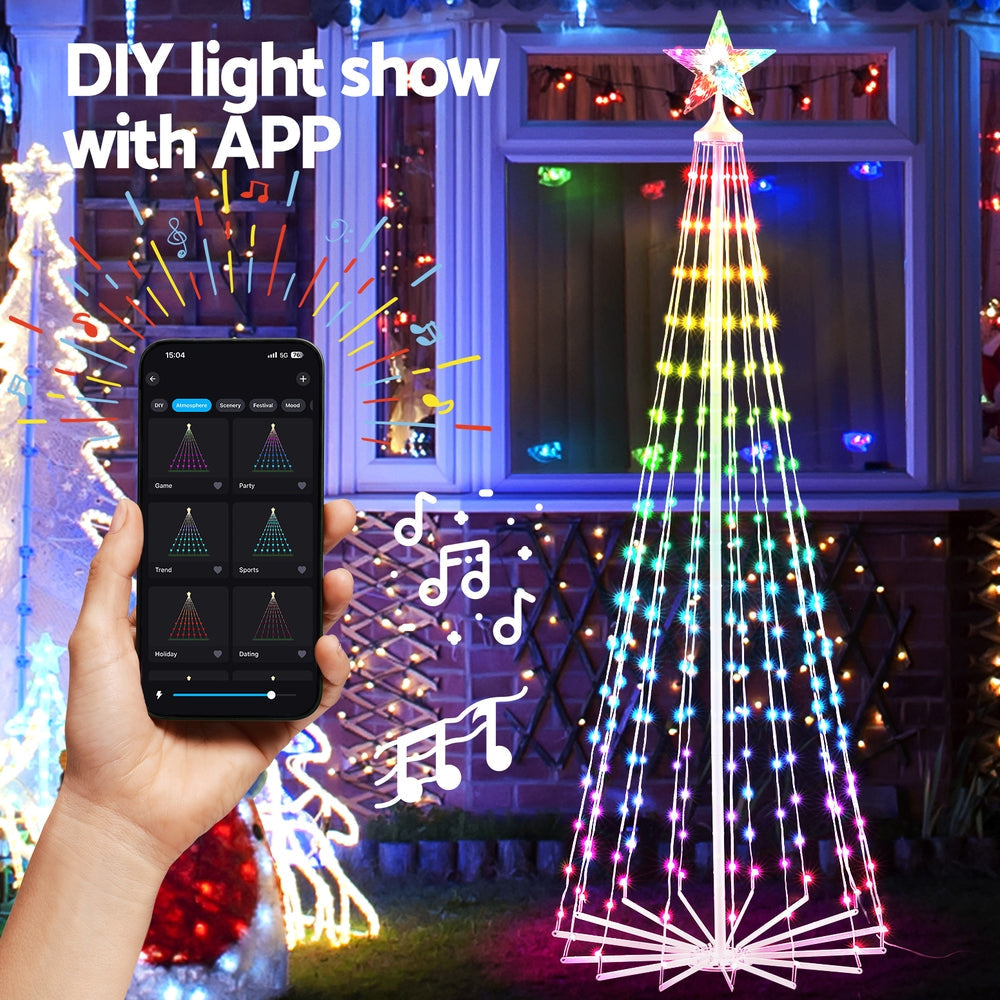 Christmas Tree 1.8m 265 RGB LED Fairy Lights Xmas Trees Decoration Fast shipping On sale