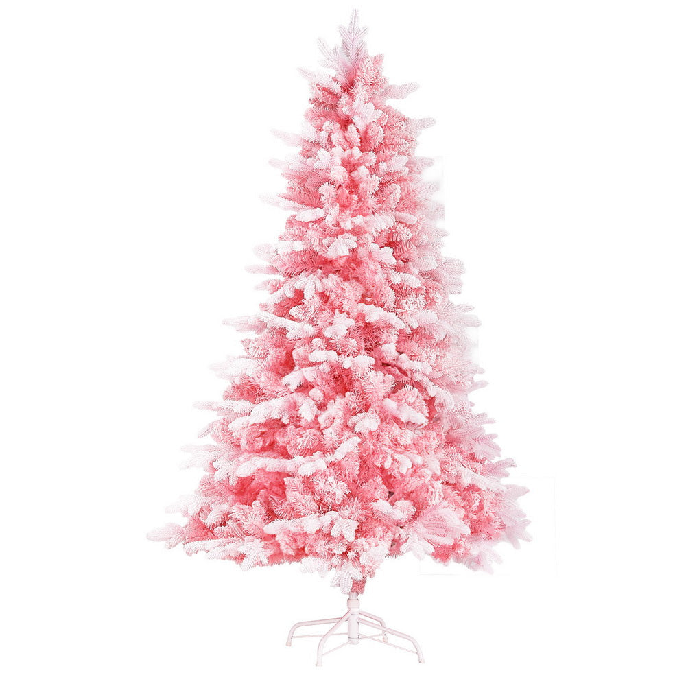 Christmas Tree 1.8m Pink Xmas Snowy Party Decor 810 Tips Fast shipping On sale