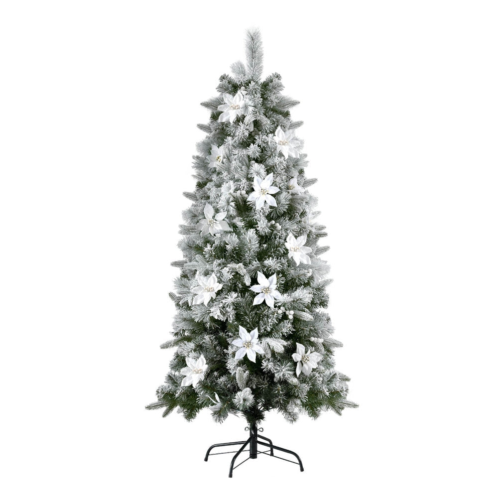 Christmas Tree 1.8m Xmas Snow Flocked Flowers Decor 564 Tips Fast shipping On sale