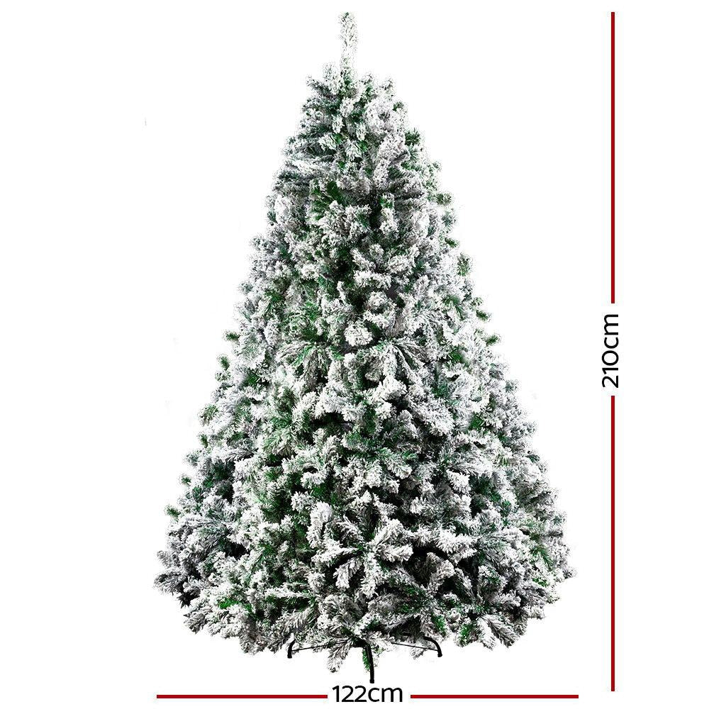 Christmas Tree 2.1M 7FT Xmas Decorations Snow Home Decor 1106 Tips Fast shipping On sale
