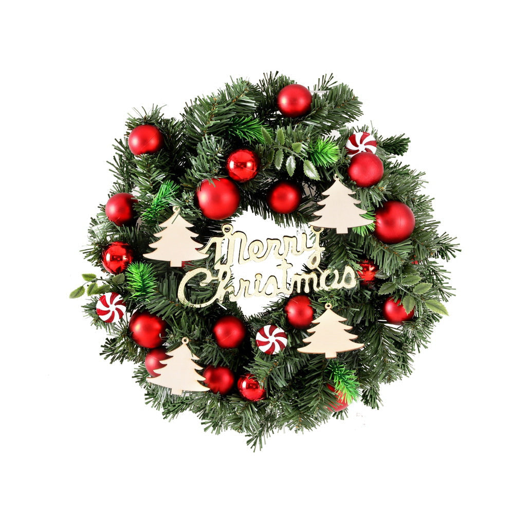 Christmas Wreath 40CM Xmas Garland Baubles Ornaments Party Decor Fast shipping On sale