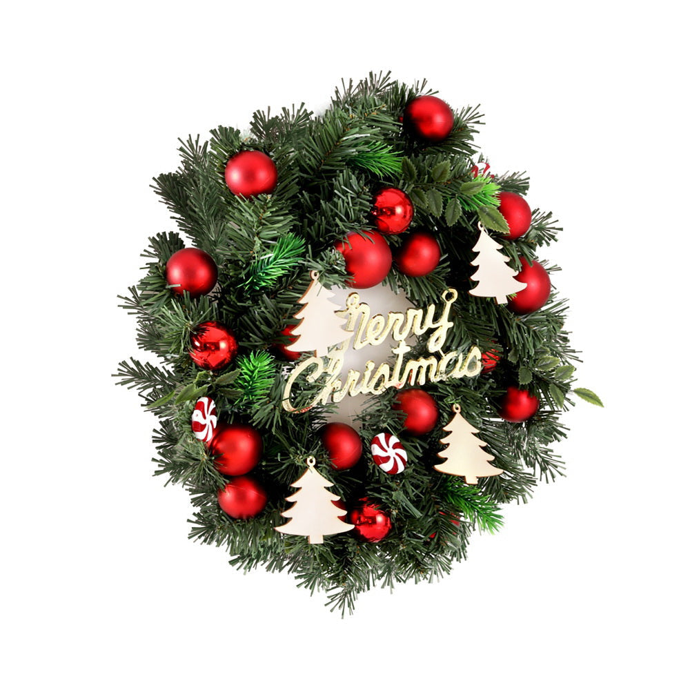 Christmas Wreath 40CM Xmas Garland Baubles Ornaments Party Decor Fast shipping On sale