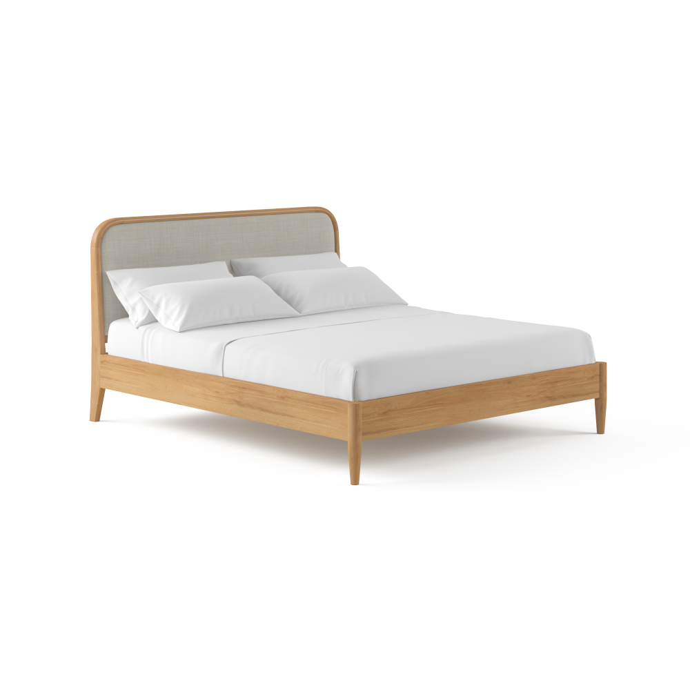 Cleo Bed Frame Beige King Fast shipping On sale