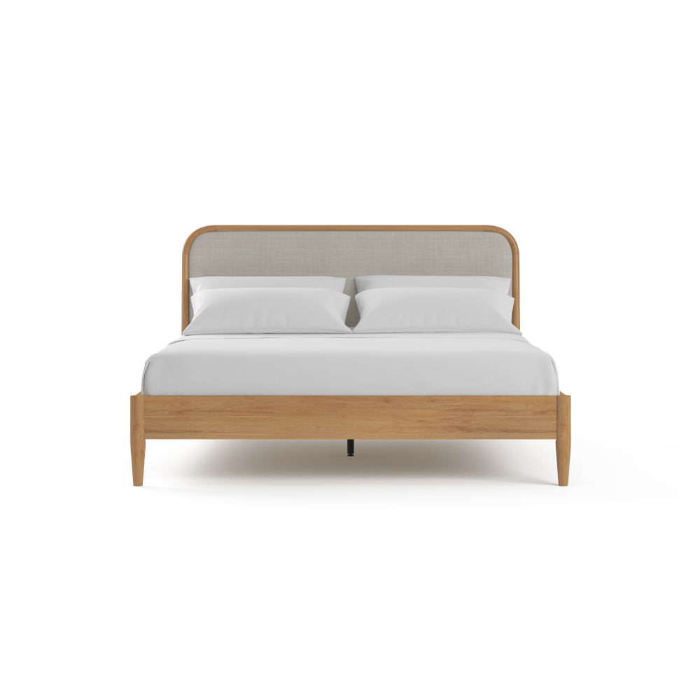 Cleo Bed Frame Beige King Fast shipping On sale