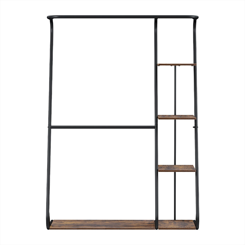 Clothes Rack Coat Stand 172cm 4-Tier Walnut Fast shipping On sale