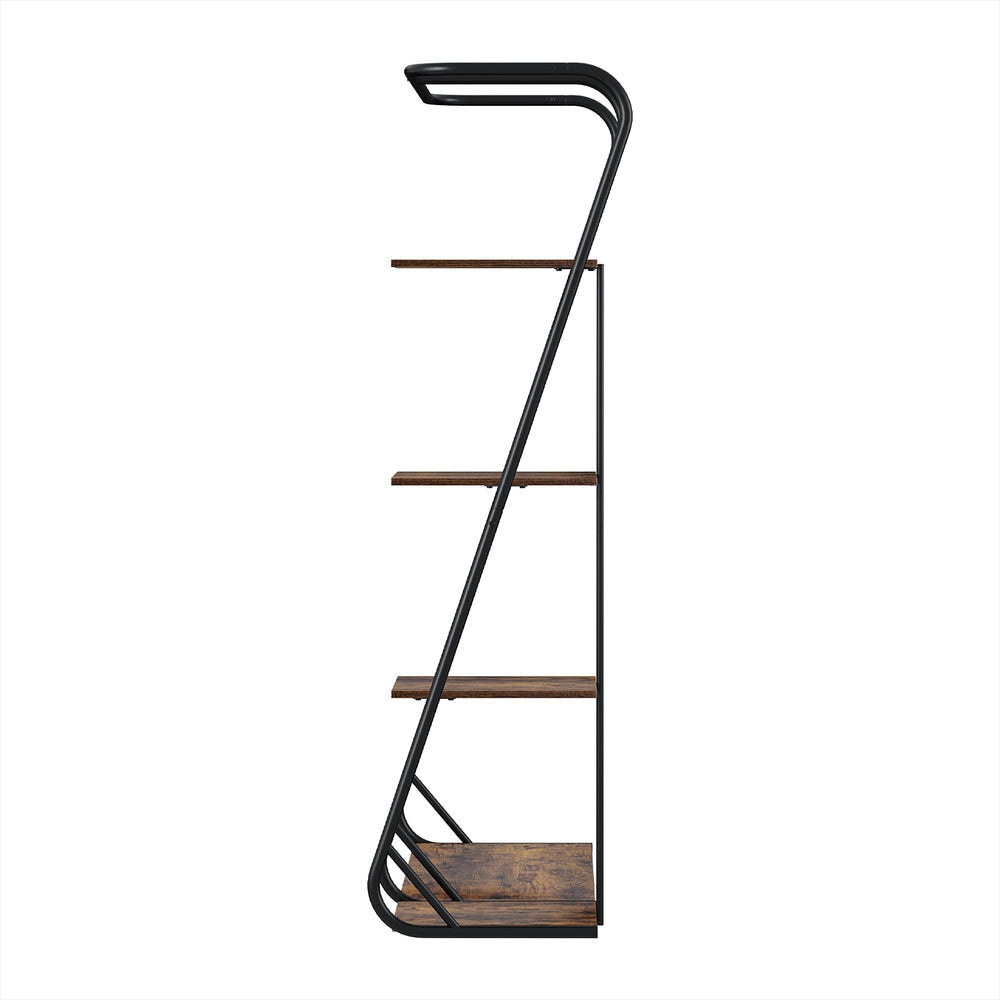 Clothes Rack Coat Stand 172cm 4-Tier Walnut Fast shipping On sale