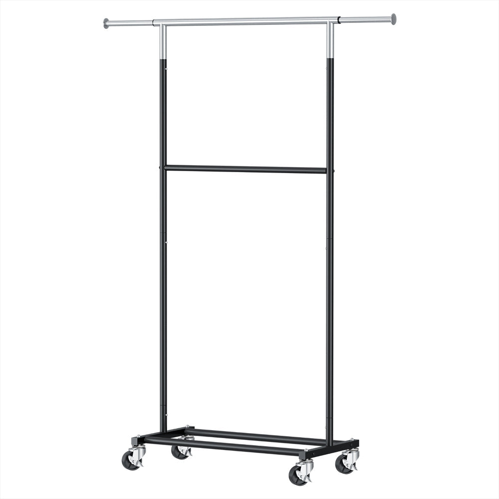 Clothes Rack Double Rod Airer Rail Coat Stand Adjustable Hanger Fast shipping On sale