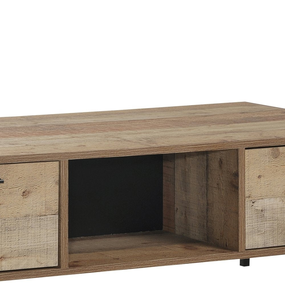 Coffee Table 2 Drawers Particle Board Storage in Oak Colour Fast shipping On sale